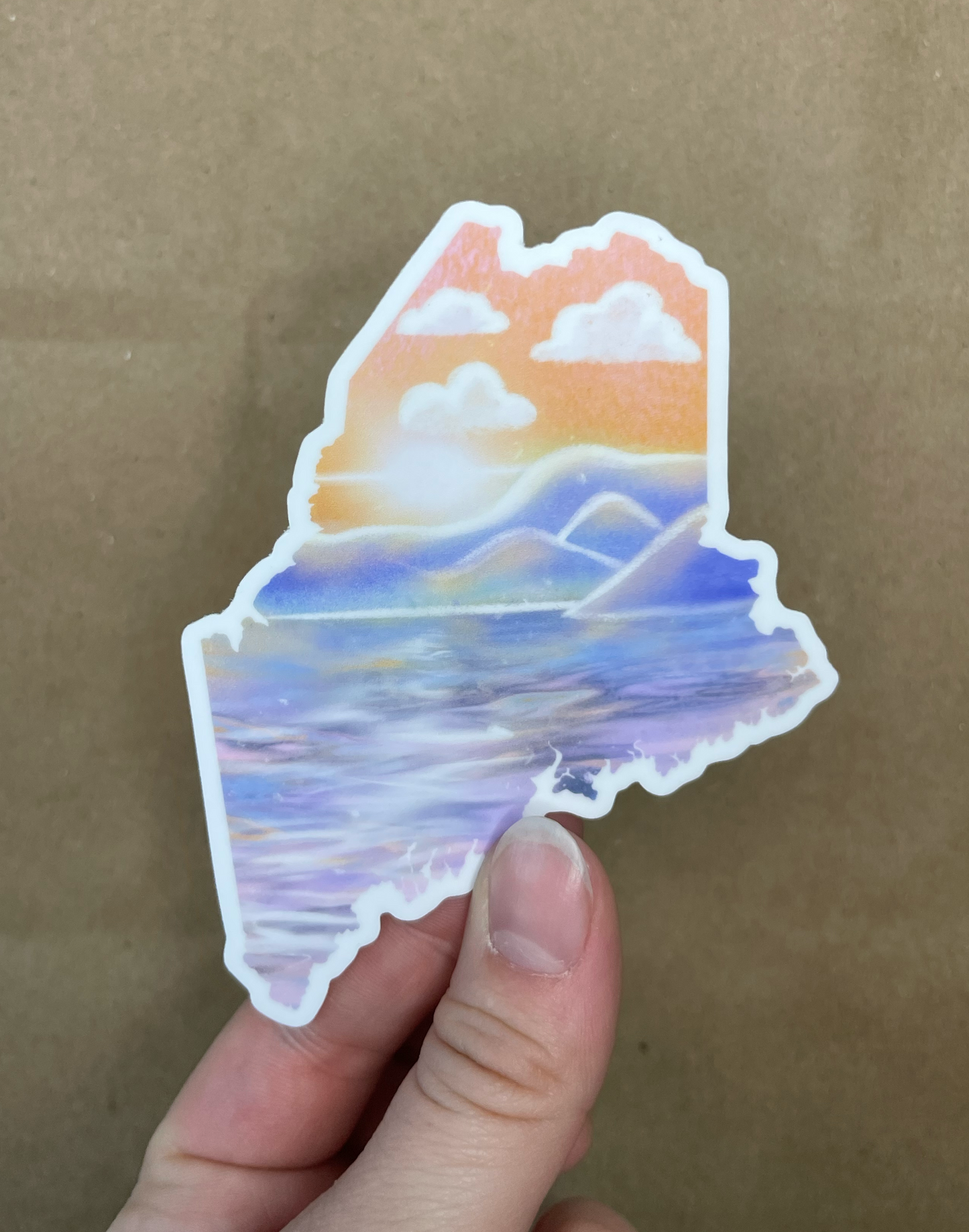 Maine Seascape Sticker