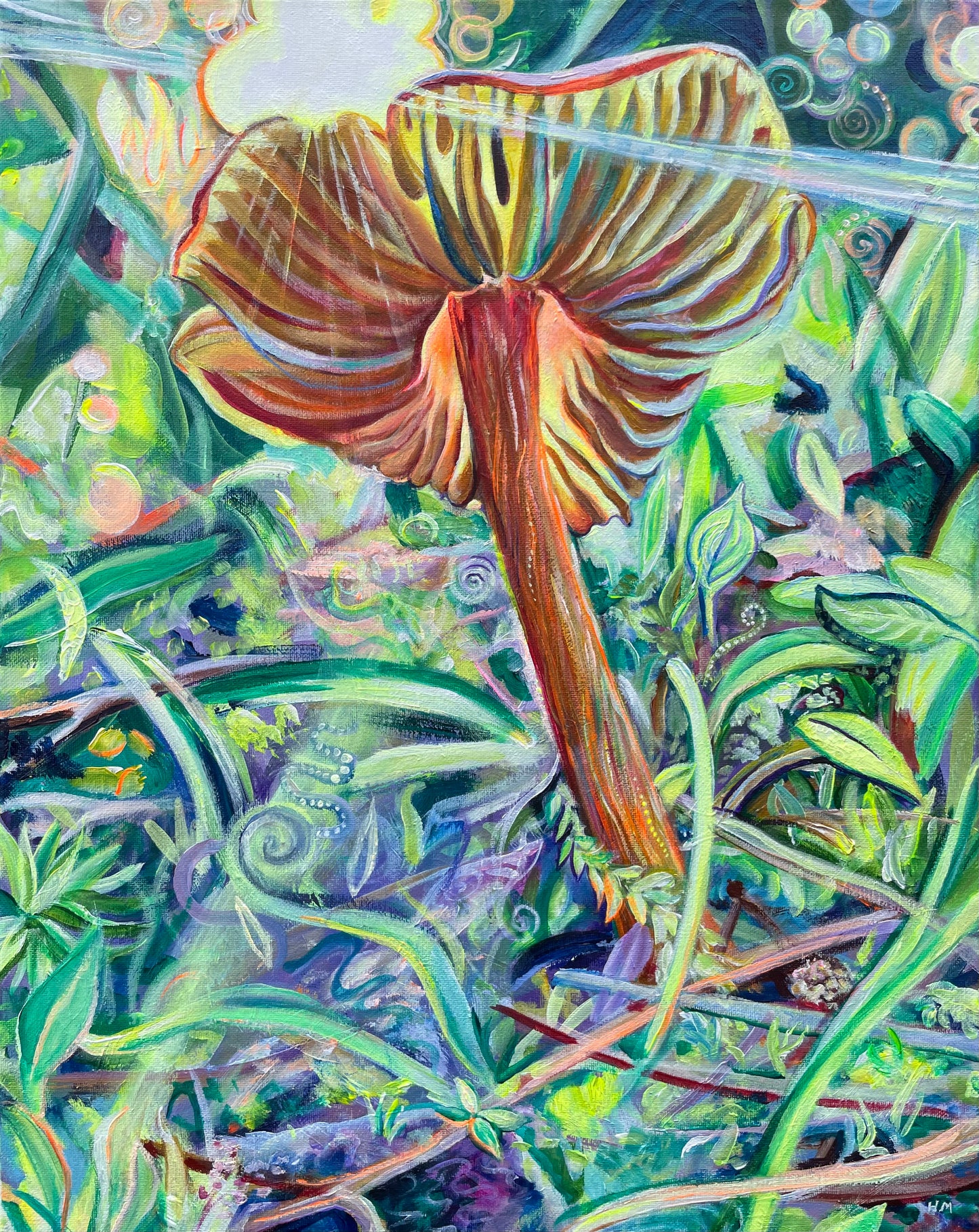 Mushroom In Sunlight Painting Fine Art Giclee Print