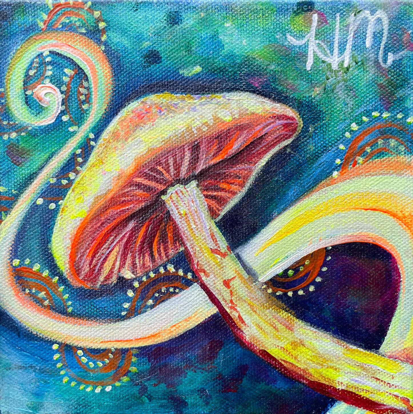 Mushroom with Swirl Fine Art Giclee Print
