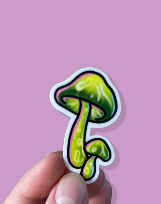 Parrot Waxcap Mushroom Sticker