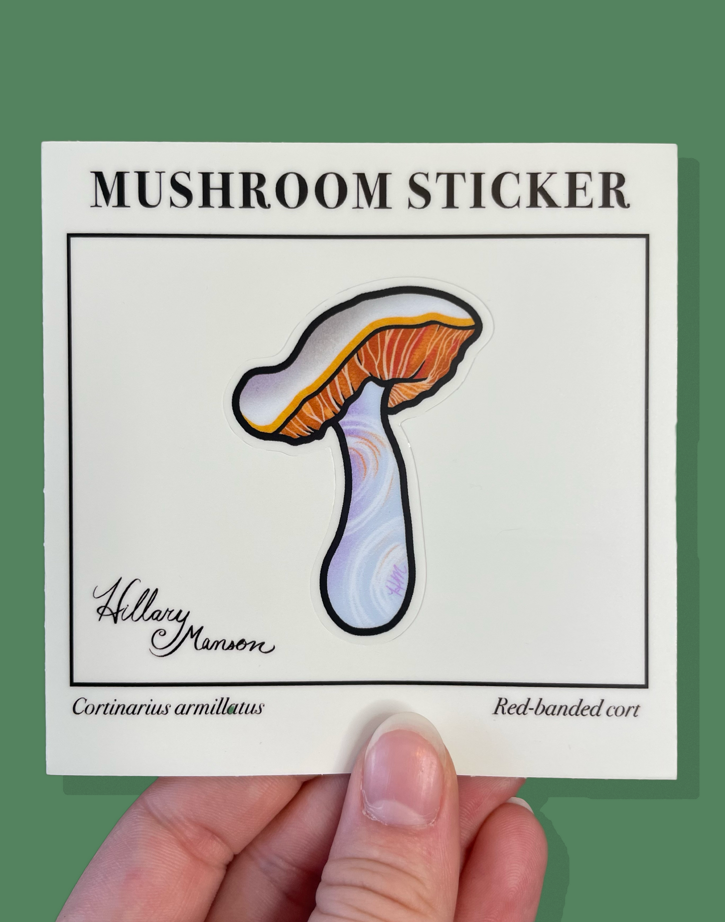 Red-Banded Cort Mushroom Sticker