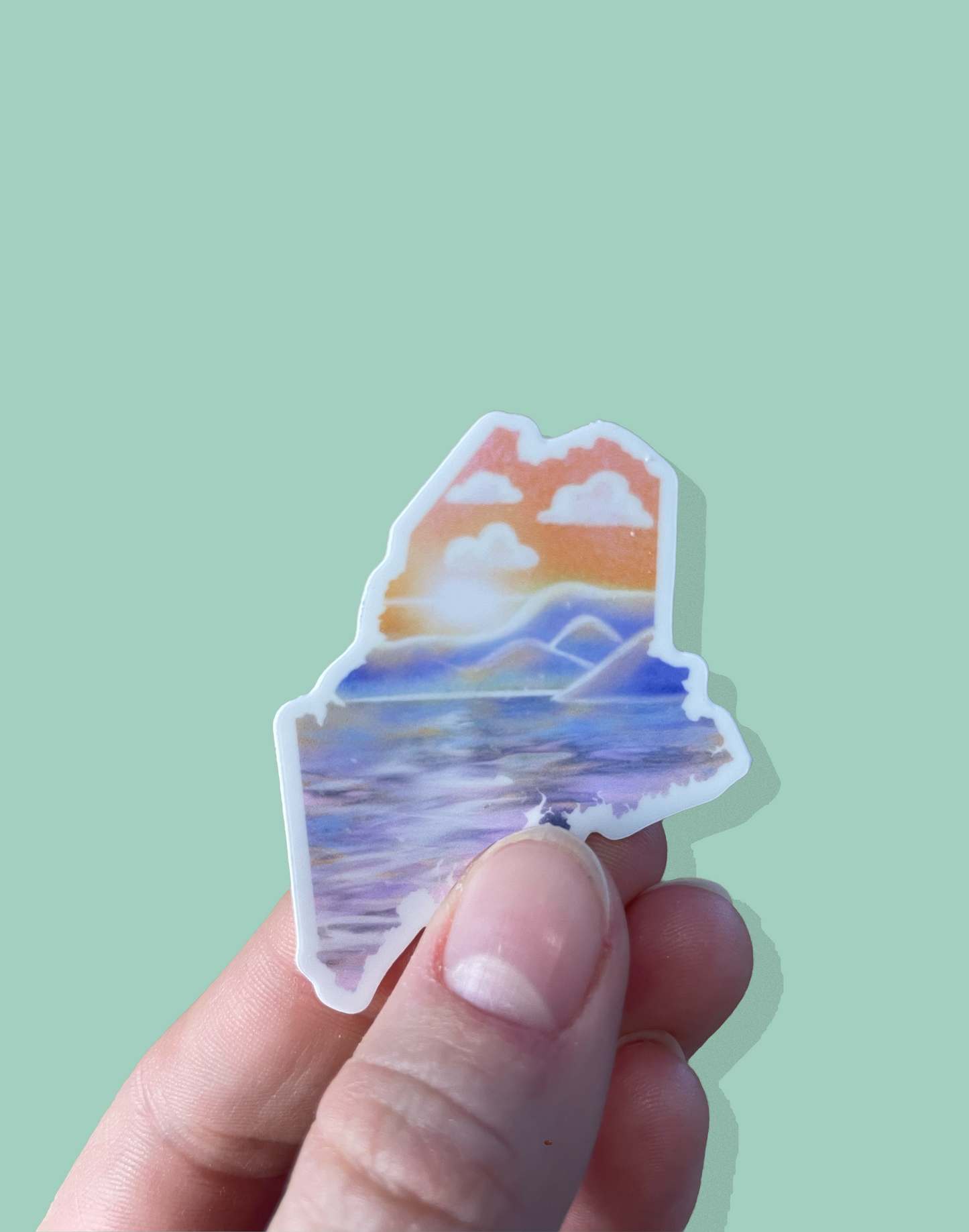 Maine Seascape Sticker