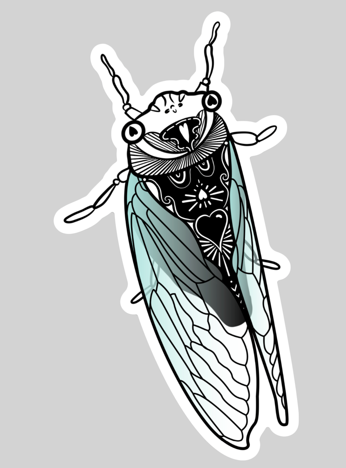 Love Bug Cicada Sticker