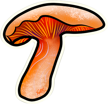 Saffron Milk Cap Mushroom Sticker