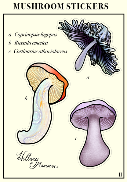 Mushroom Sticker Sheet 2